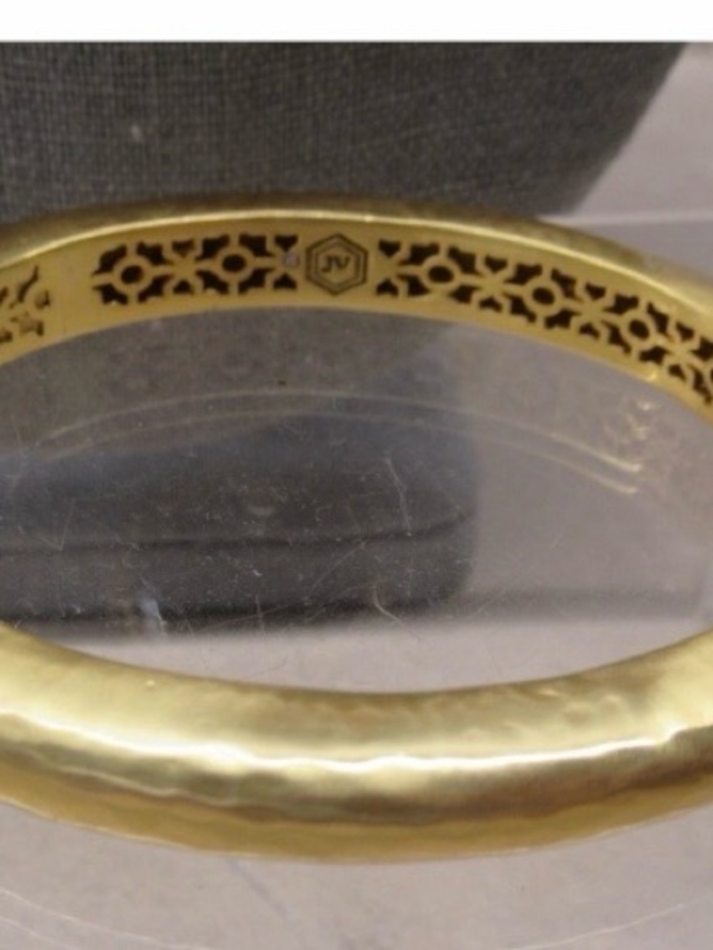 Julie Vos Gold-Tone Hammered Bangle Bracelet - Gold